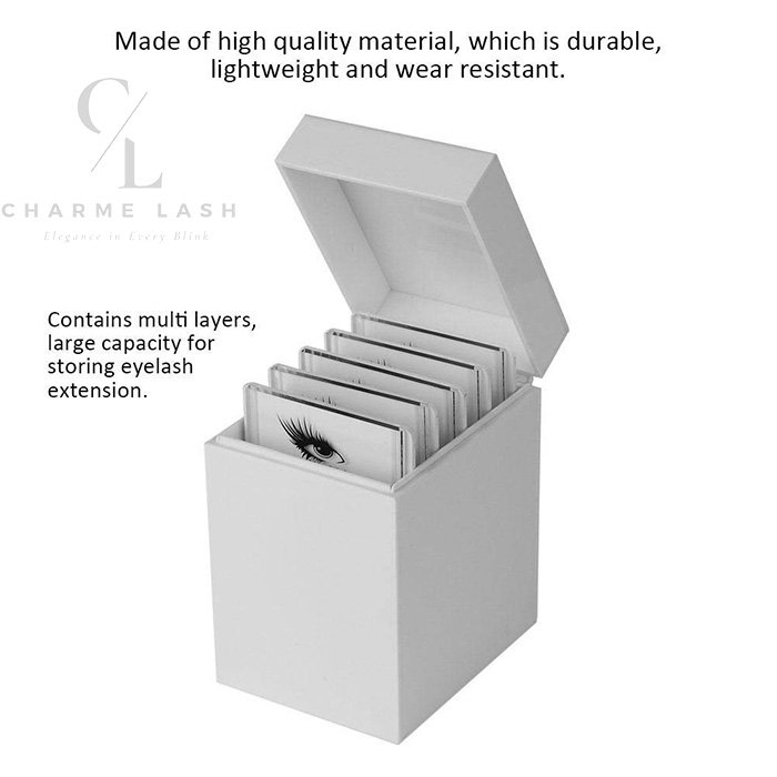 5 Layers Acrylic Lash Storage Box Shatterproof Durable Premium Lash Storage Box